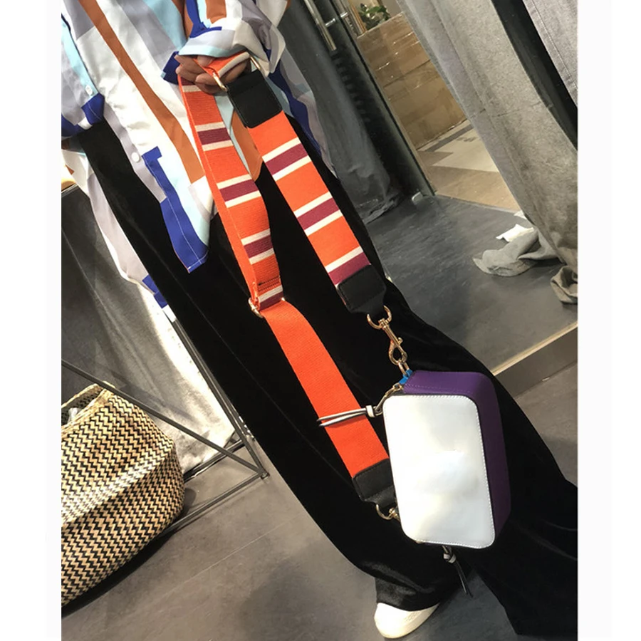 DUSUN Rainbow Bag Straps Handbag Belt Wide Shoulder Bag Strap Replacement Strap Accessory Bag Part Adjustable Belt For Bag 120cm