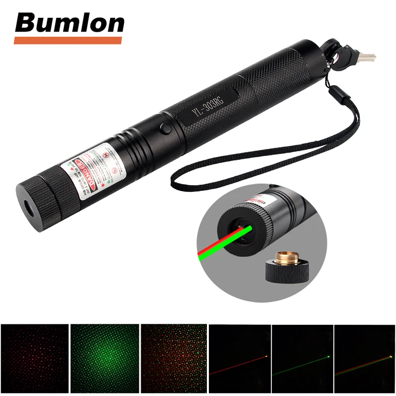 Charger 532nm Green Laser Pointer Pen Teaching-aid Laser Tool w// 5 Star Cap