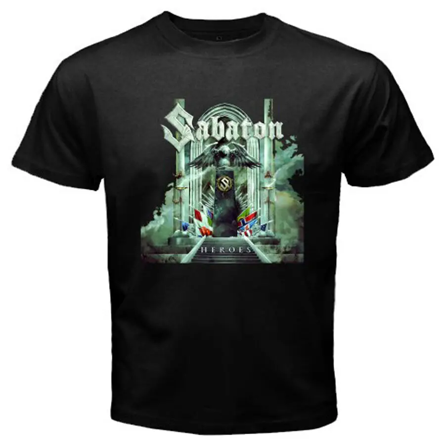 

New SABATON Heavy Metal Rock Band Men's Black T-Shirt Size S to 3XL 100% cotton