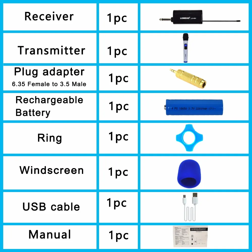 LOMEHO LO-V01 1 способ ручной передатчик беспроводной микрофон камера Микрофон вечерние микрофон для караоке