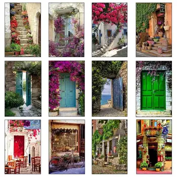 

Full Square/Round Drill 5D DIY Diamond Painting "Door to landscapes" 3D Diamond Embroidery Cross Stitch Mosaic Rhinestone Decor