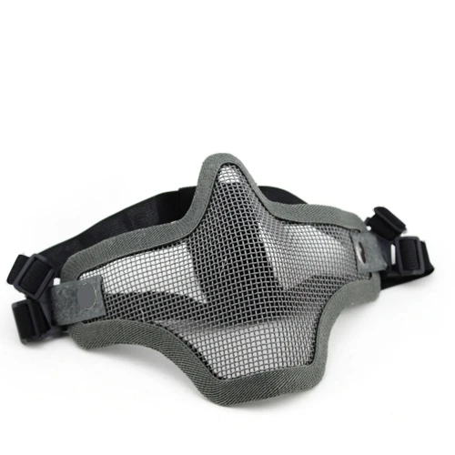Наружные маски для защиты лица от маскировки, защитные маски, необходимые для езды на велосипеде на открытом воздухе, CS Mesh Airsof - Цвет: Grey