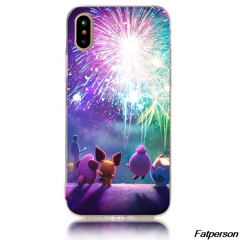 Жесткий прозрачный чехол Pokemons Go для Apple iPhone 7 7plus 8 8plus 6s 6plus X10 6 5 5s 5c 4|Бамперы| |