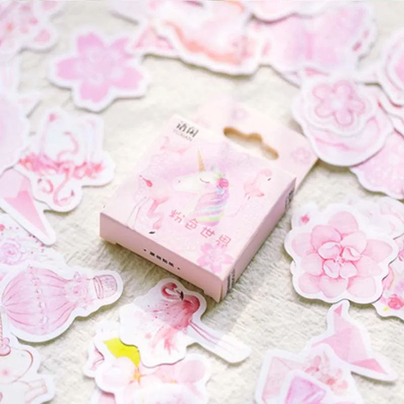

50 pcs/pack Unicorn Decorative Stickers Cute Adhesive Journal DIY Stickers Diary Label Scrapbooking sticker School Supplies
