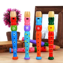 Детская игрушка для маленьких мальчиков и девочек, цветная красочная деревянная труба, буглетная игрушка, обучающая игрушка, подарок для детей, случайный цвет