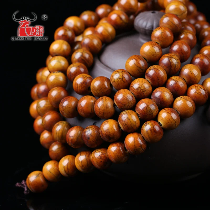 

20PCS Handmade Carved Yak Bone Beads, Antique prayer beads for jewelry making Brown DIY Jewelry Accessorie 14mm,12mm,10mm