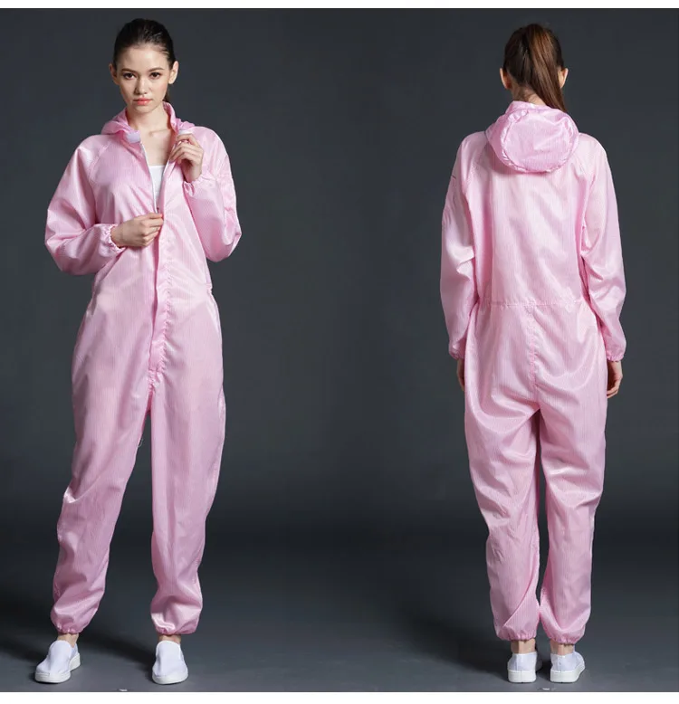 Anti-static Coveralls Clean Clothes Hood Cleanroom Garments Clean food Dust-proof Paint Work Clothing Unisex Protective overalls (11)