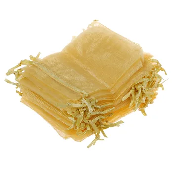 

60 X Gold Organza Gift Bag jewel Bag