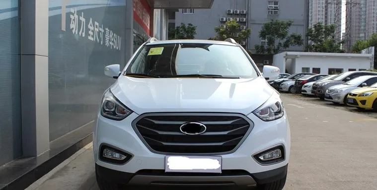 Автомобильный Стайлинг 2010- для hyundai Tucson ix35, Защита окружающей среды, оригинальная АБС передняя решетка, отделка гоночных грилей, Отделка 1 шт