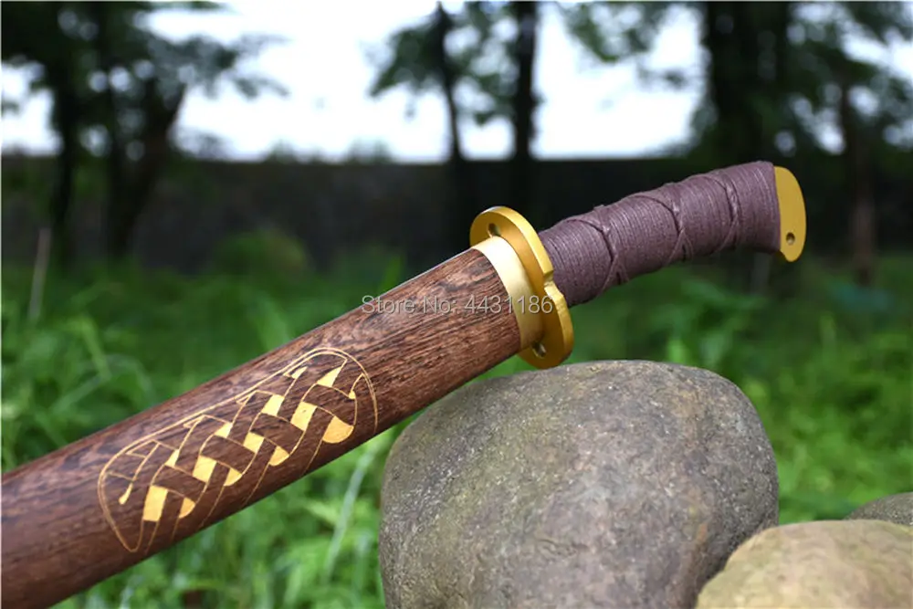 Chinese KungFu Broadsword Qing Dynasty Dao Sword Saber Strong High Manganese Steel Blade Sharp For Battle Outdoors Knife