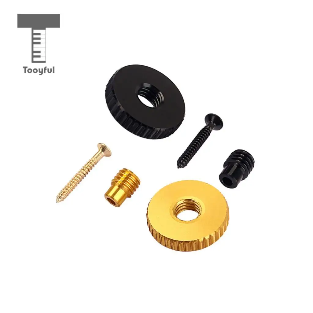 Tooyful Aluminum Alloy Strap Lock Button with Screw for Bass Guitar Mandolin Banjo Musical Parts