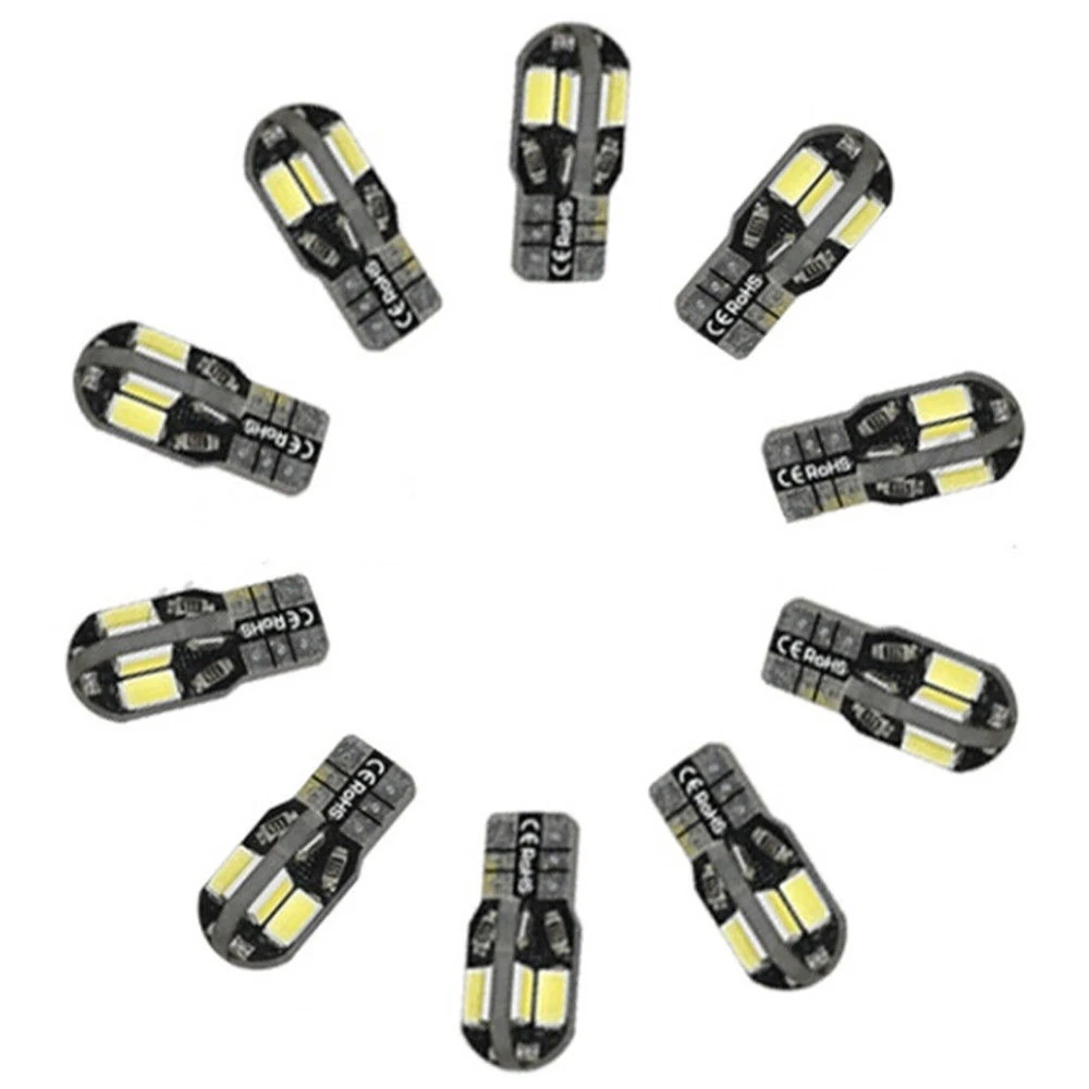10 x Canbus T10 194 168 W5W 5630 8 LED SMD Белая Автомобильная боковая клиновидная лампа|Абажуры| |