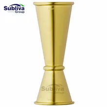Doble Espíritu Medir Jigger Bar Tool 30/60 ml Oro Plateado Acabado Herramienta de Medición de Acero Inoxidable Jigger Jigger Japones