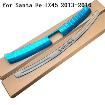 

Car accessories Rear Bumper Protector Sill Trunk Tread Plate Trim for Hyundai Santa Fe IX45 2013-2016 Car styling