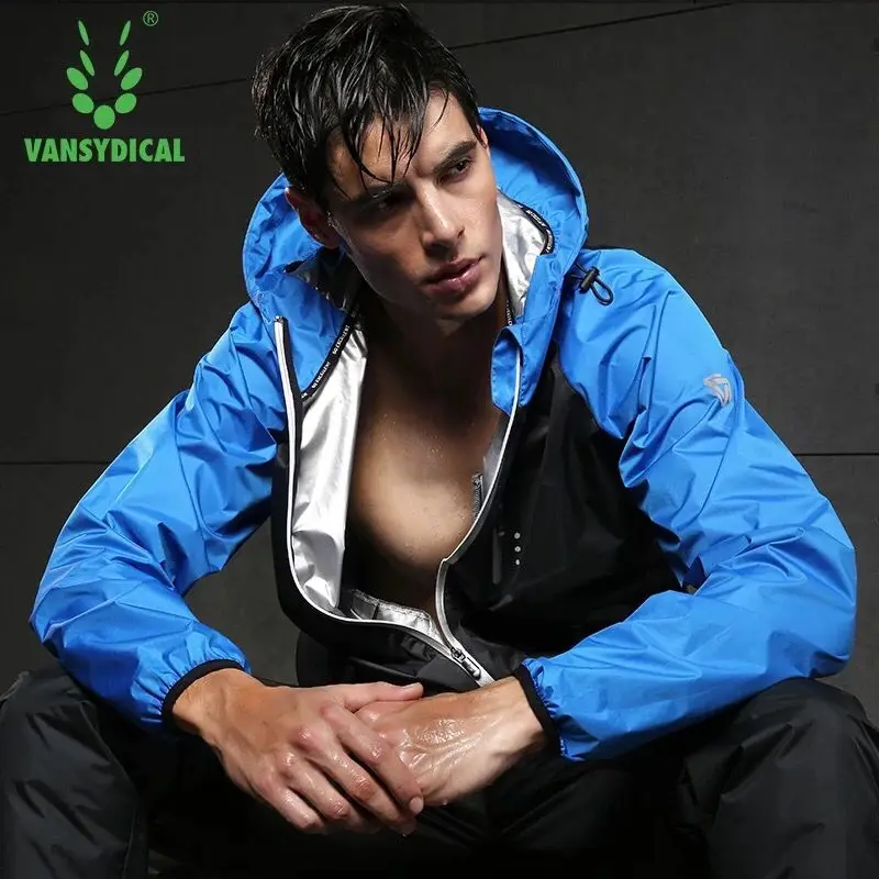 

Men Hot Sweat Jackets Hooded Zipper Running Jacket Jogging Sportswear Long Sleeve Training Coats Fitness Gym Tops Reflective