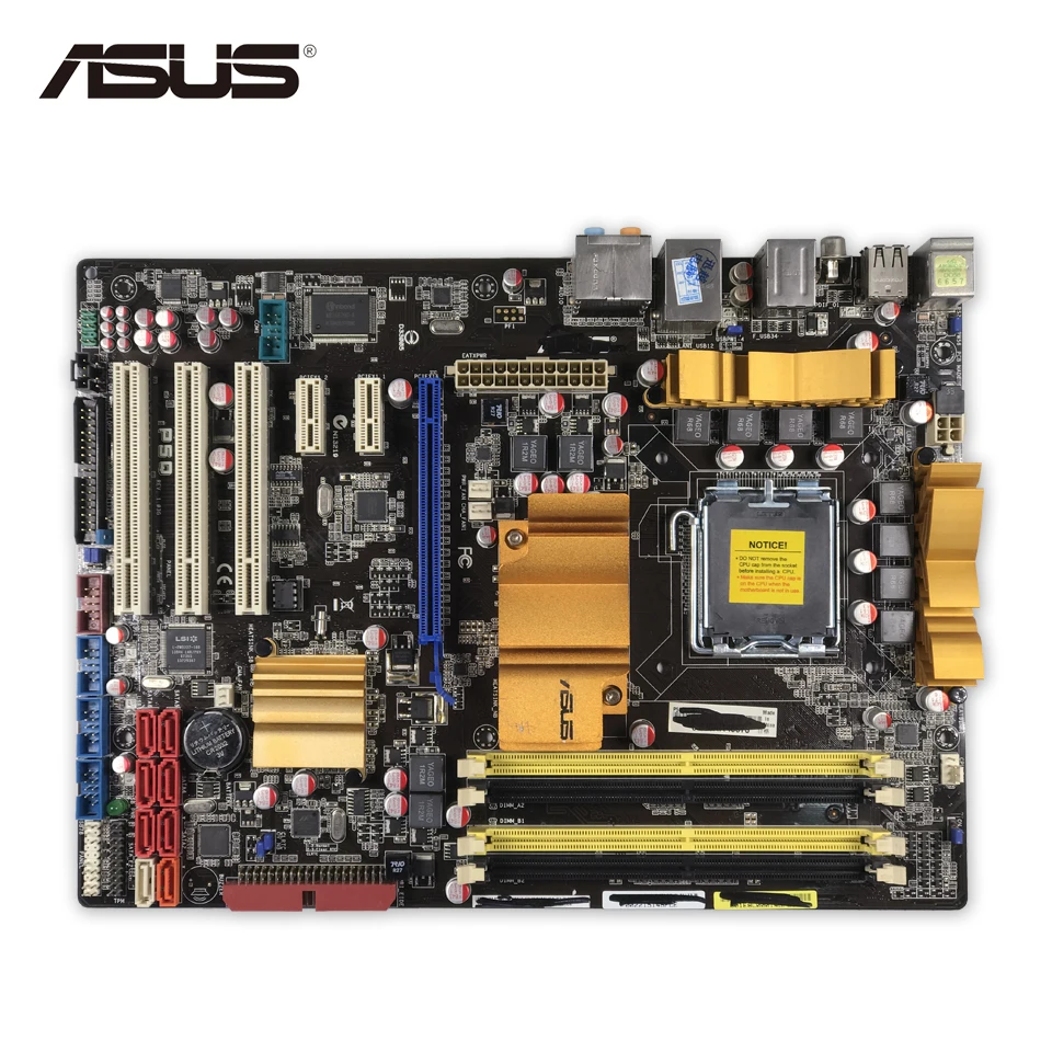Original Used Asus P5Q Desktop Motherboard P45 Socket LGA 775 DDR2 16G SATA2 USB2.0 ATX 100% Fully Test original used asus p5kpl desktop motherboard g31 socket lga 775 ddr2 sata2 atx 100% fully test