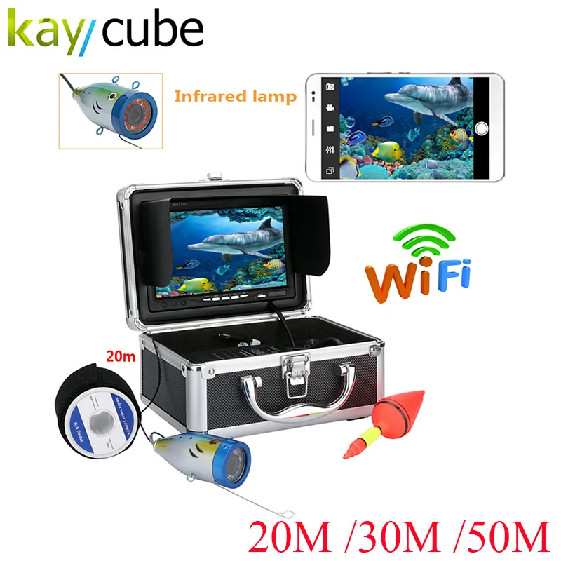 

7" TFT 20m/30M/50m 1000tvl Underwater Fishing Video Camera Kit ,HD Wifi Wireless For IOS Android APP Supports Video Record Photo