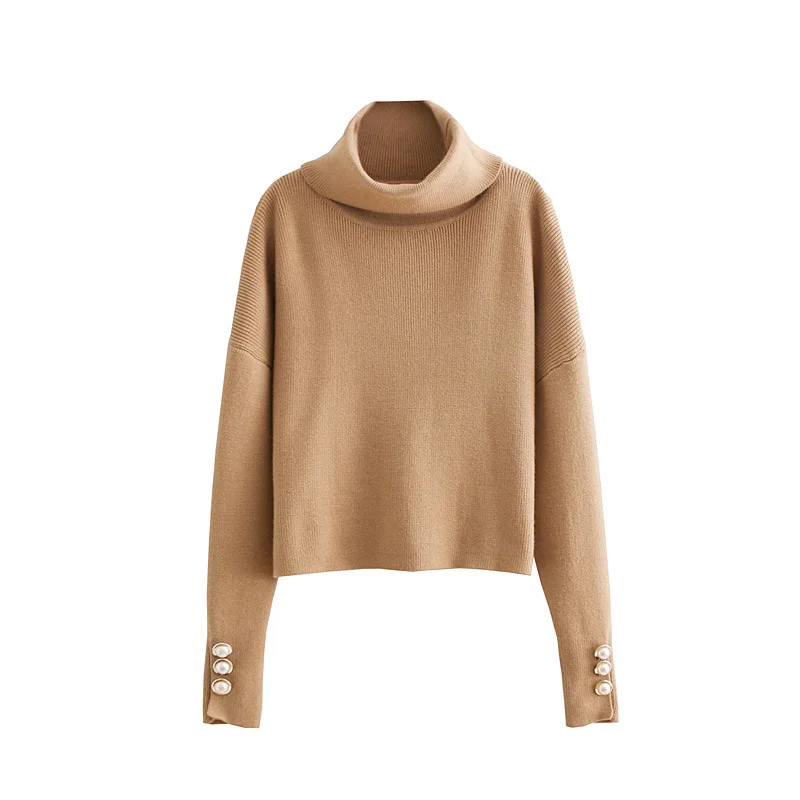 

Fashion women Spicy strip 70-8124 European style fashion pearl pearl knitted sweater