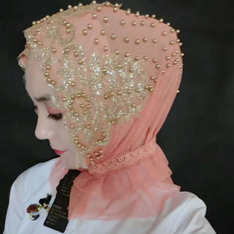 2019 хиджаб одноцветное Цвет со стразами блестящие пайетки Шелковый шифон народная шаль шарф оголовье мусульманский тюрбан абайя