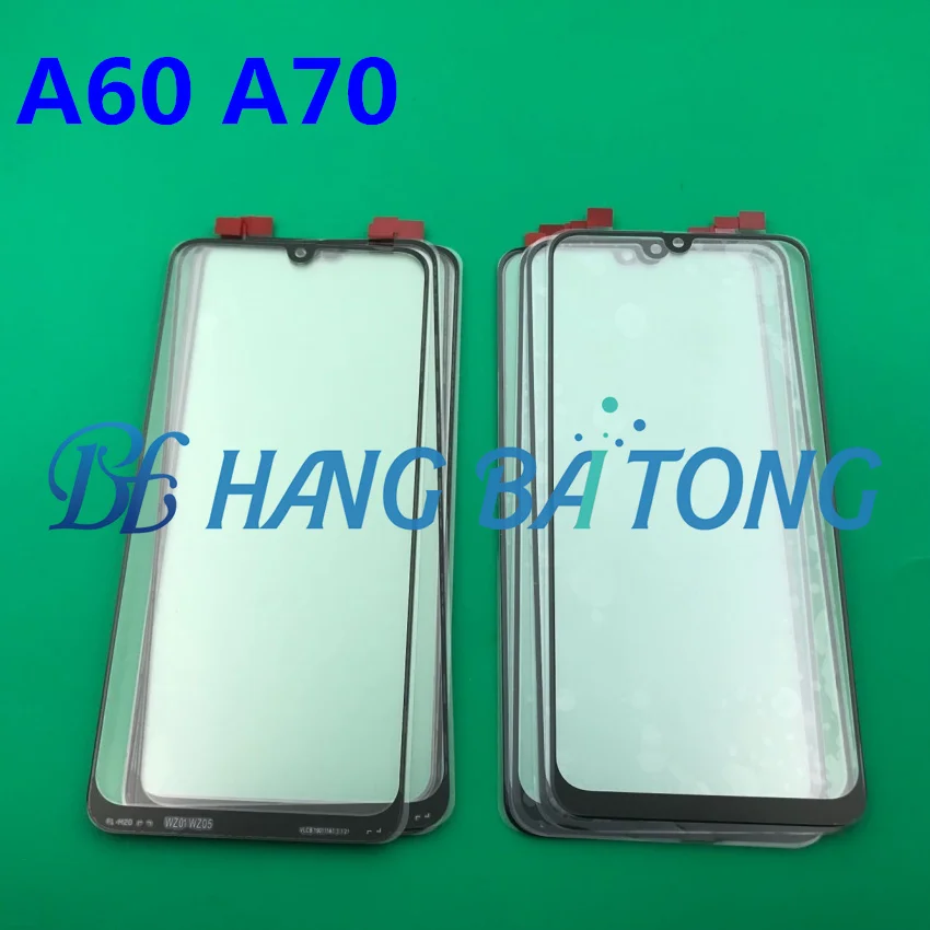 100pcs Original Front Panel Sensor LCD Display Glass Cover Lens For SAMSUNG Galaxy A60 6.3'' A70 6.7'' 2019 Touch Screen glass |