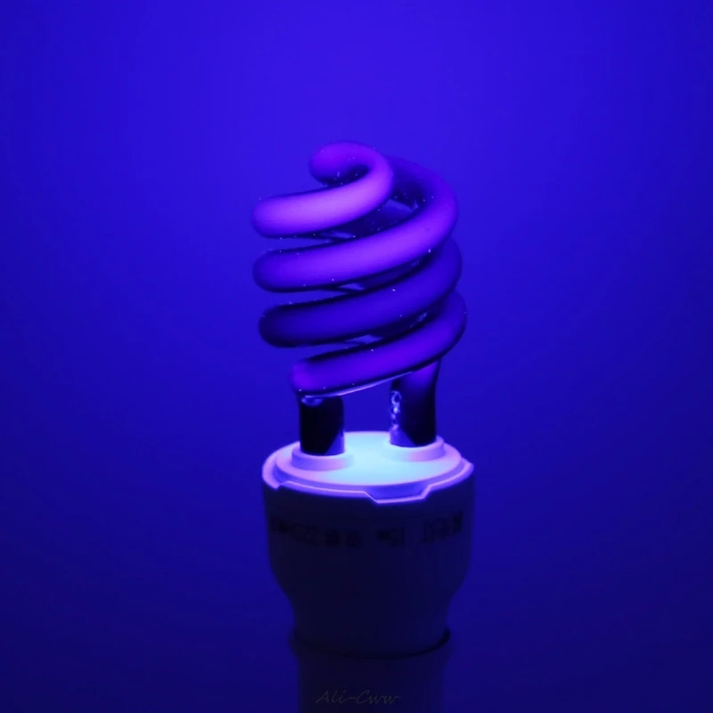 2018 E27 5/15/20 W ультрафиолетовая флуоресцентная Blacklight лампочка CFL лампы 220 V