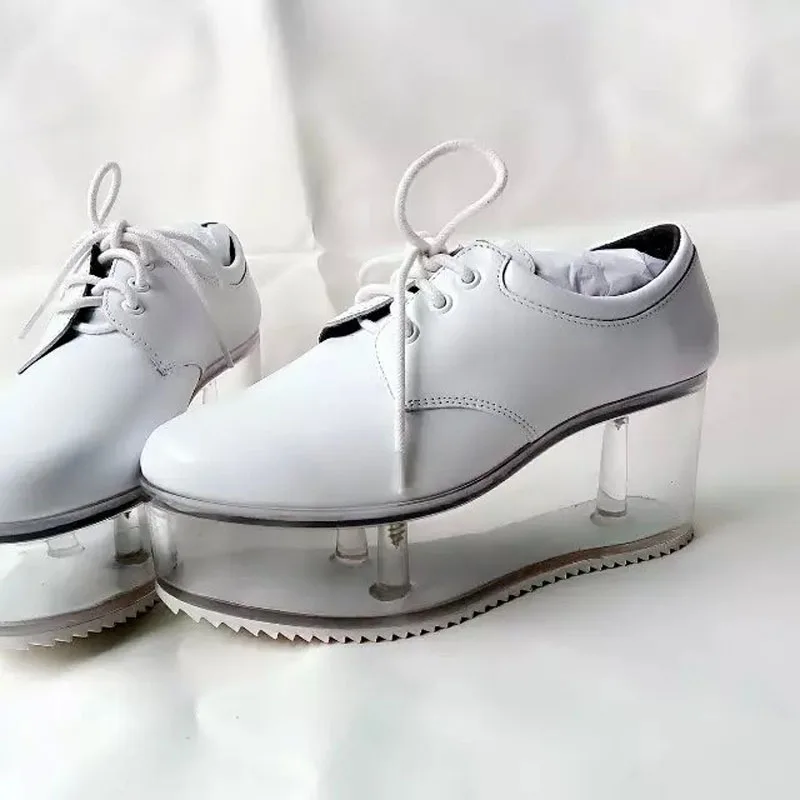platform sneakers clear bottom