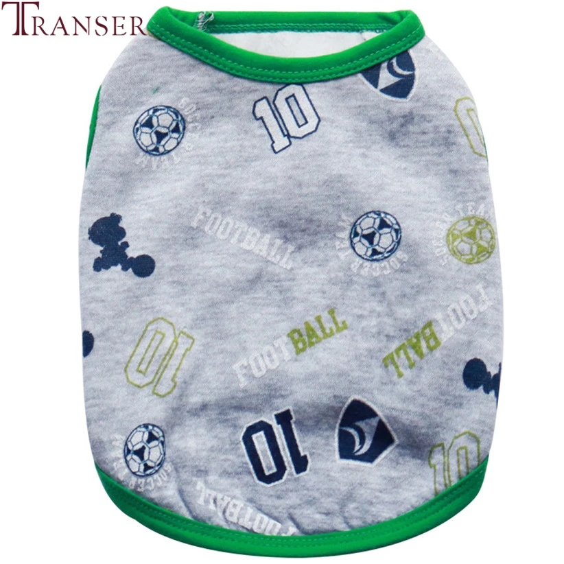 Transer Pet Dog Clothes Soft Fleece Football Soccer Sports Warm Dog Vest Shirt Coat Winter Pet Clothing 80118