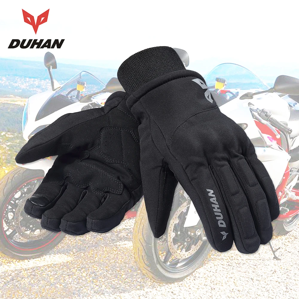 

DUHAN Autumn Winter Motorcycle Gloves Men Biker Touch Screen Cold-proof Warm Riding Gloves Moto Guantes Motorbike Glvoes