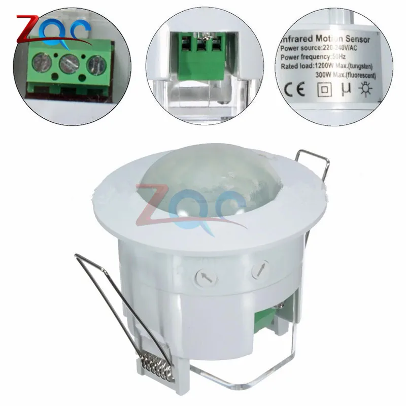 110V 220V Ceiling PIR Infrared Body Motion Sensor Detector Lamp Light Switch lampholder For LED lamp Bulb Automatic ON / OFF