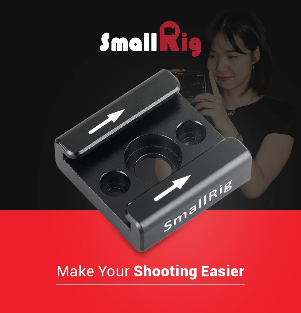 SmallRig DSLR камера Холодный башмак крепление адаптируется с 1/4 резьбовыми отверстиями для микрофона видео монитор вспышка светильник поддержка 1241