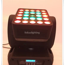 T-6pcs/лот 25x12 Вт rgbw 4 в 1 светодиодный луч матричный свет движущаяся голова свет DJ диско вечерние события эффект