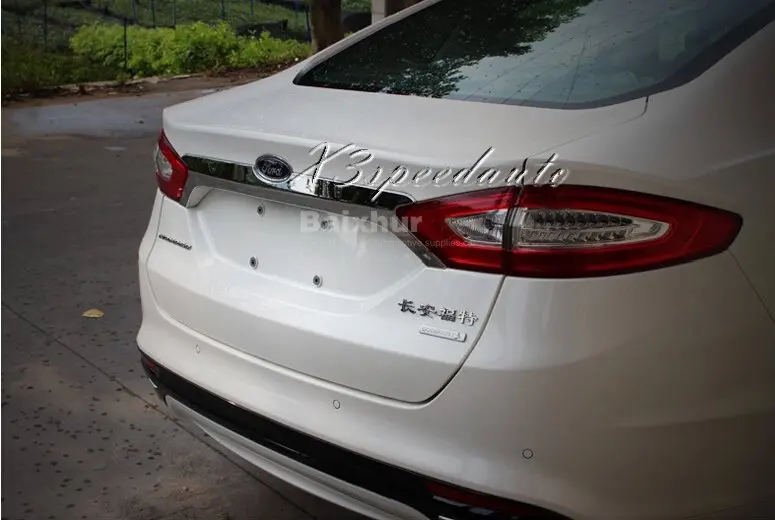 Автомобильный Стайлинг протоктор хромированная Задняя Крышка багажника Накладка для Ford Mondeo Fusion 2013