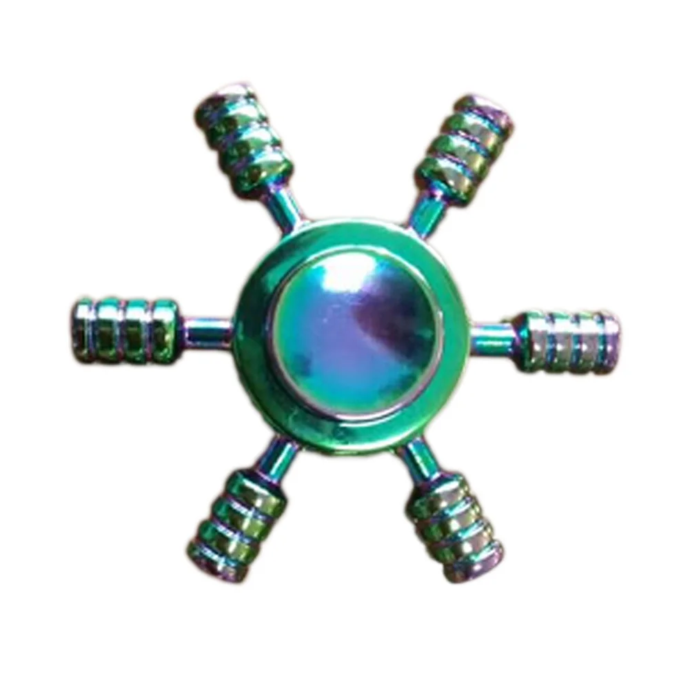 

2017 New Six Heads Hand Spinner Copper Fingertips EDC Finger Gyro Toys Fidgety Decompression Anti-anxiety Toys