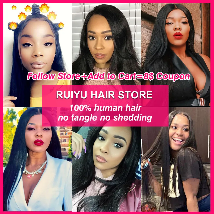 Brazilian Straight Hair Bundles With Closure 100% Remy Hair Extension Ruiyu Hair With Closure Human Hair Bundles With Closure