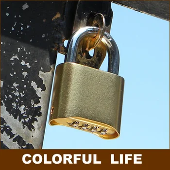 

4 Digit Anti-saw tamper, brass lock, padlock closet door warehouse