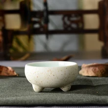 Моделирующая уникальная грубая керамика барабанного типа чайная чашка, Высококачественная китайская фарфоровая чашка, керамический чайный набор кружка для Пуэра набор