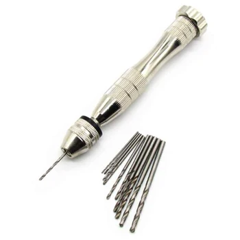 

Mini Metal Hand Drill With Keyless Chuck Twist Drill Woodworking Drilling Tool