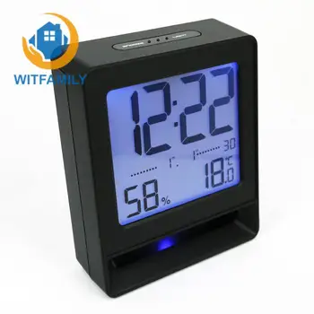 

Electronic Digital Clock Temperature and Humidity Calendar Desktop Alarm Clock Snooze Mute Character Bedroom