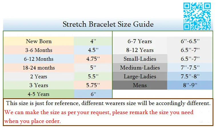 Stretch Bracelet Size Guide