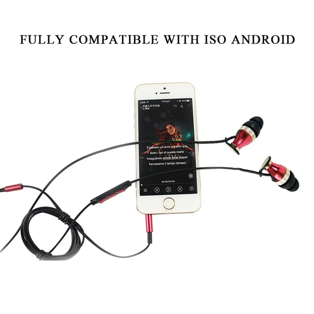 h606 red earphone