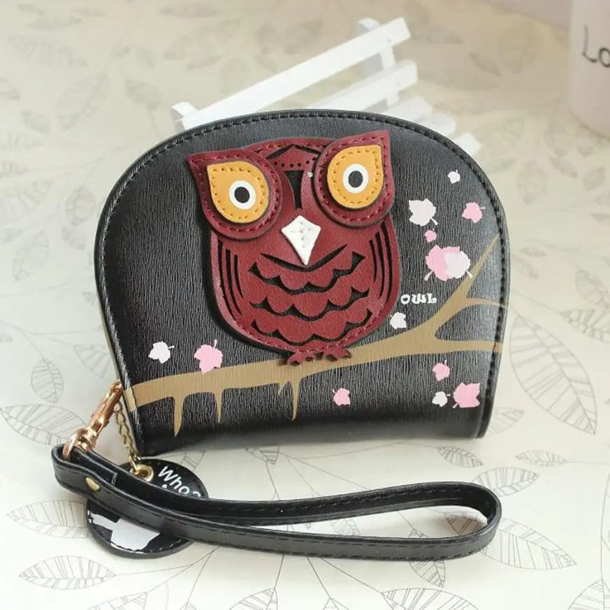 

Wallets For 2016 Fashion Lady Girl Owl Clutch Coin Money Bag Coin Change Wallet Women Girl Purse sacoche homme