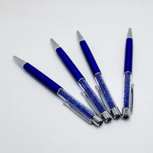 Маленькие бизнес рекламные элементы ручки с кристаллами в 10 цветах на заказ Отпечатано с вашим логотипом и текст бесплатно