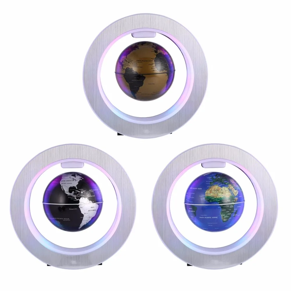 

LED World Map Novelty Magnetic Levitation Floating Globe LED Floating Tellurion With LED Light Home Decoration Office Ornament
