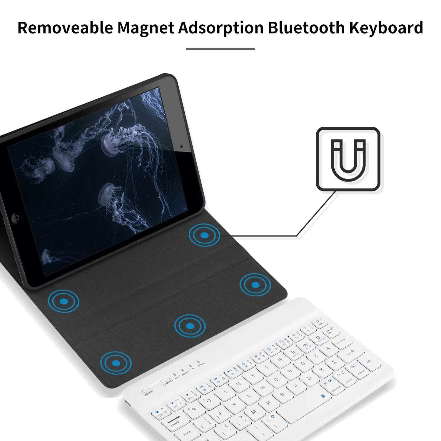  Keyboard Case For iPad Mini 3 2 1 4 5 2019 [Multiple Stand] PU Leather Silicone Cover for iPad Mini