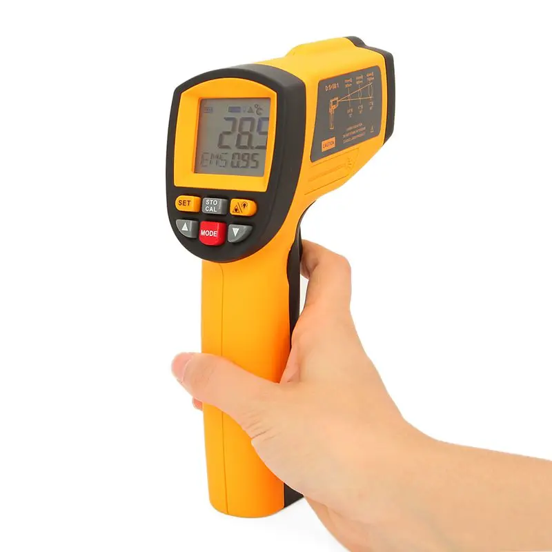 GM1150A 50 1 Infrared Thermometer 18 1150 Degrees Celsius LCD Digital