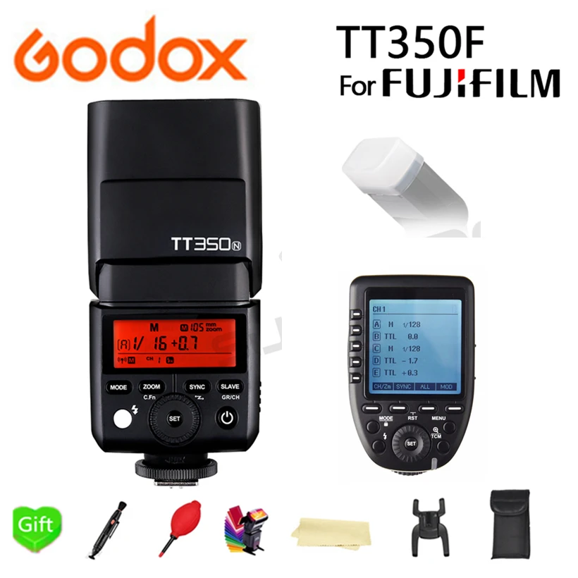 

GODOX Mini TT350F Speedlite Flash GN36 TTL HSS 2.4GHz 1/8000 s Pocket lights TT350 + Xpro-F Trigger for Fujifilm fuji Cameras