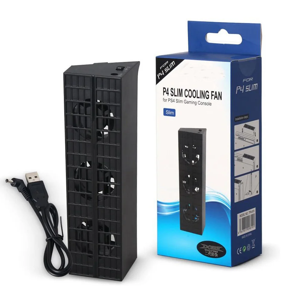 Ps4 Slim Cooling Fan Intelligent Temperature Cooler Heat Exhauster For