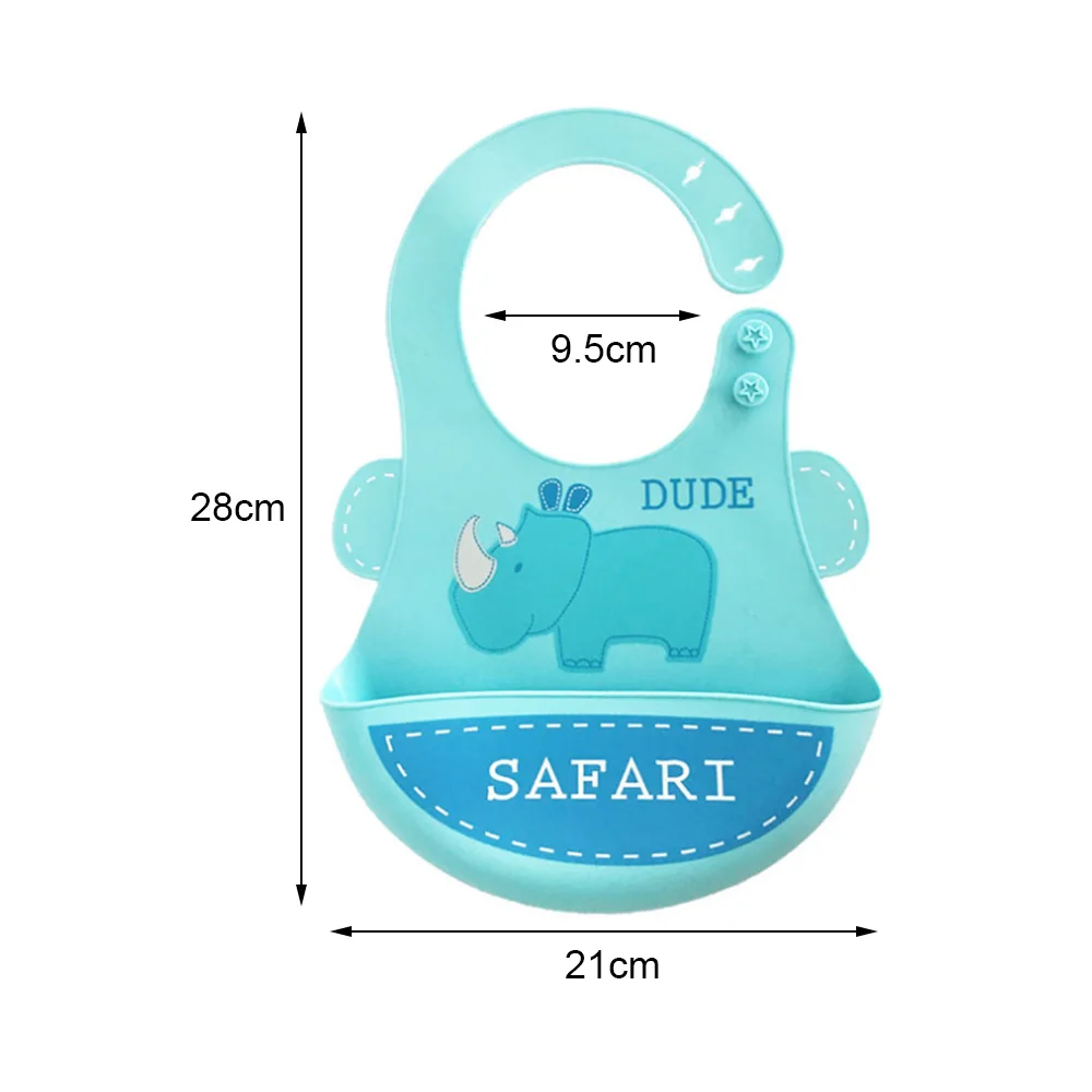 Baby Stuff Silicone Bibs Girl Cartoon Soft Fold Silica Gel Adjustable Waterproof Feeding Bib Boy Accessories Baby Bibs Aprons