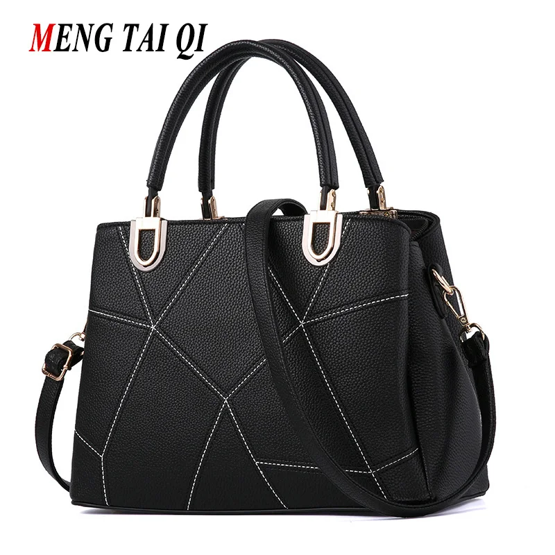  New Arrivals Leather Handbags Patchwork Women Bag 2017 Fashion Messenger Bag Shoulder Bags Black Ladies Tote Bolsas Brand 3 