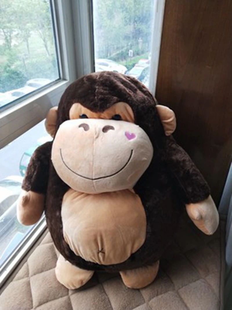 Dorimytrader Cute Gorilla Plush Doll Forest Animal Monkey Stuffed Toy Dolls Girl Child Birthday Christmas Gift Deco 30inch 75cm DY50522 (5)